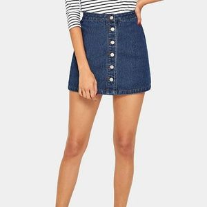 Mossimo supply skirt denim button- front seamed